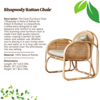 Cane Furniture Chair | Rhapsody in Natural Rattan for Indoor & Outdoor