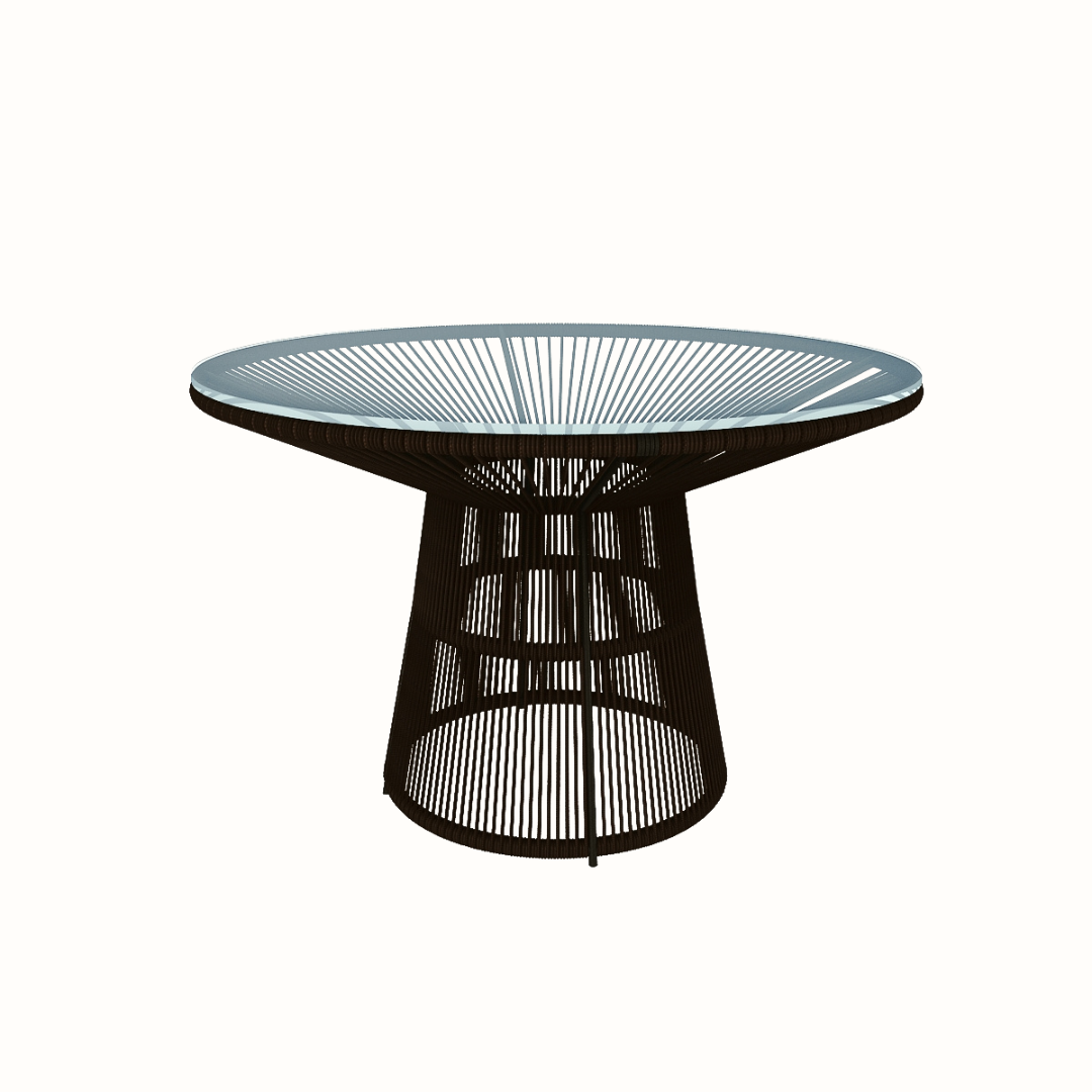 100 cm Round Glass Dining Table