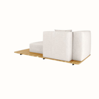 Right-Arm Double Seat with Single Back and Cushions