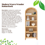 Storage Rack with Weave Wonder Natural Rattan Shelves