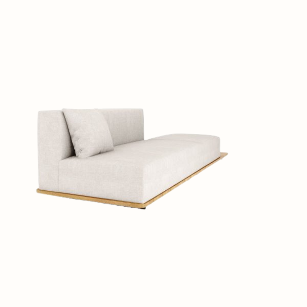 Right Single Seat Sofa with Double Back and Cushions