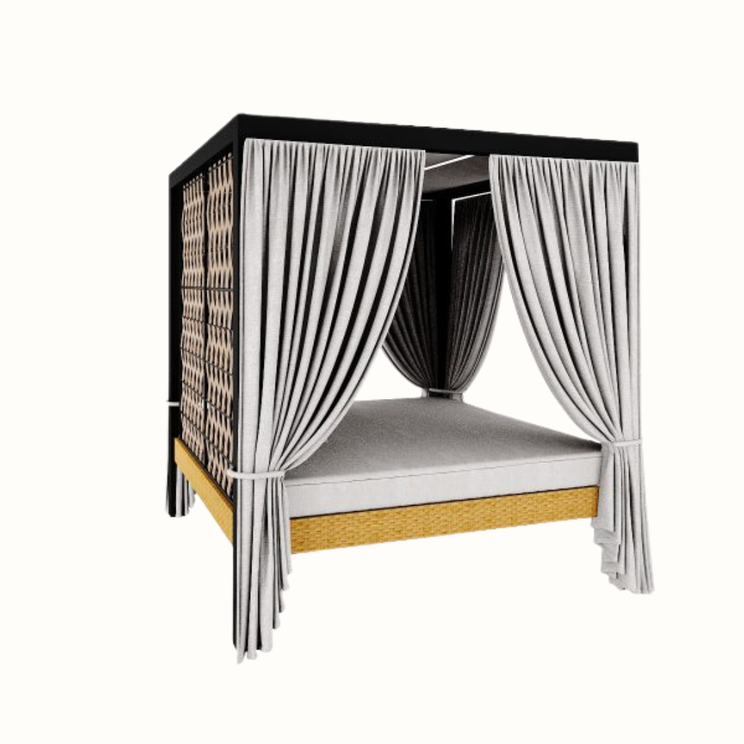 Canopy Day Bed with Curtains