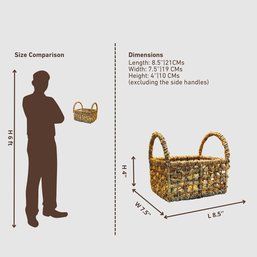 Organizer with Water Hyacinth | Terraka Storage Basket