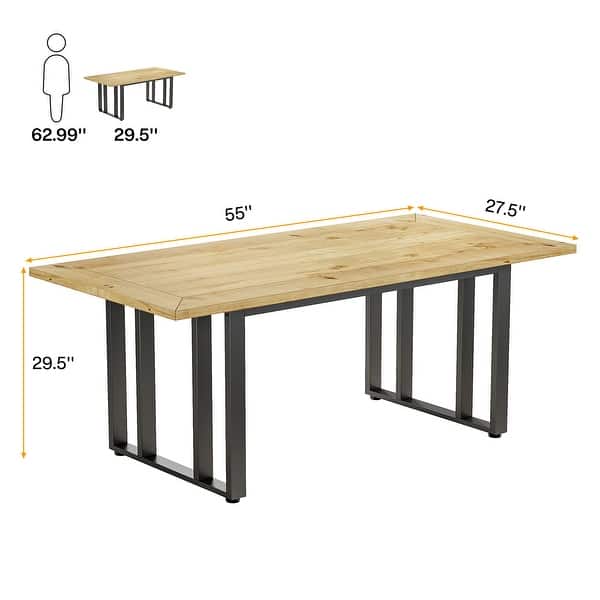 55-Inch Sheesham Wood Executive Desk for Home Office