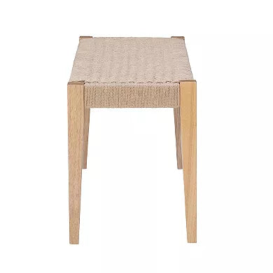 Linon Cadence Woven Seat Dining Bench