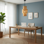 Artisan Aura Bamboo Hanging Lamp - Stacked Lantern Cane Drum