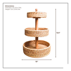 3 Tier Rack Refresh - Handmade Natural Rattan Basket Stand