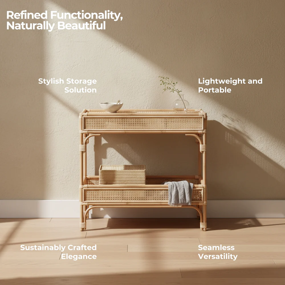 Coaster Set Drink Dock with Bamboo Engraved Design (Set of 4)