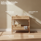 Coaster Set Drink Dock with Bamboo Engraved Design (Set of 4)