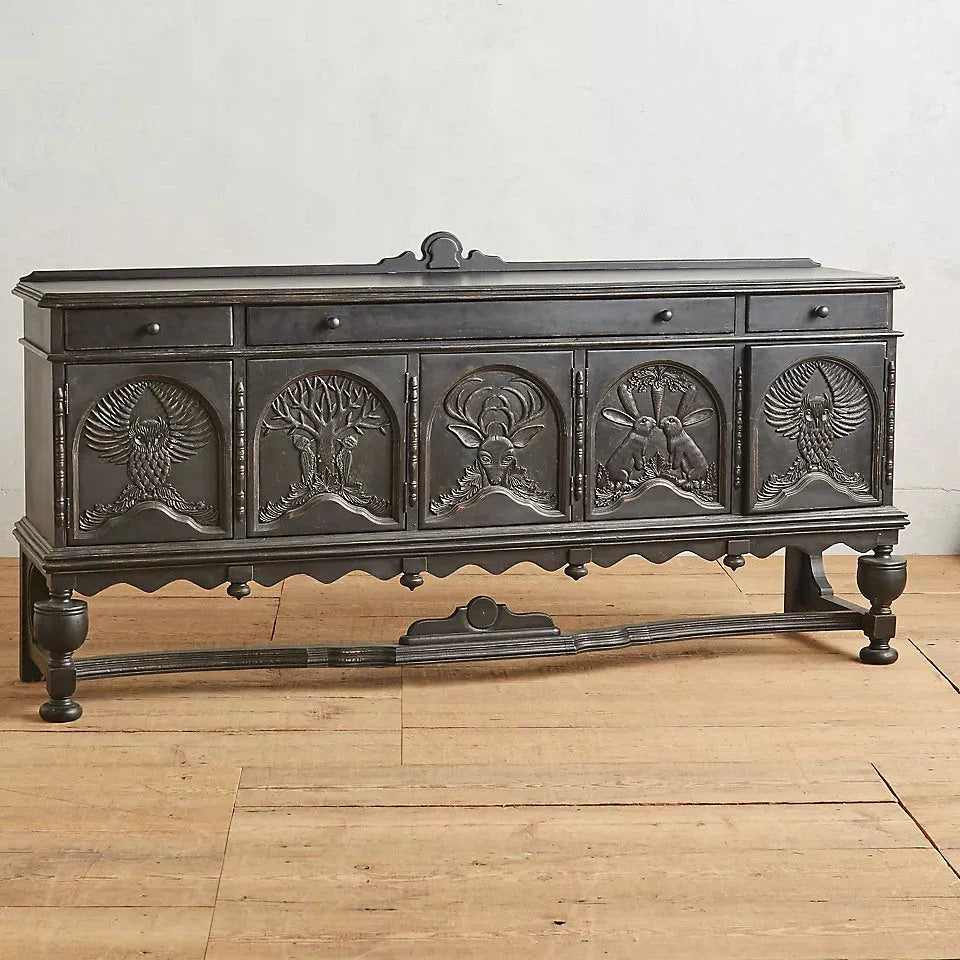 Handcarved 5 Carving Sideboard