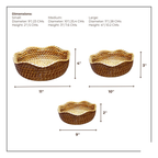 Trio Wicker - Natural Rattan Basket Set (Set of 3)