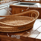 Harvest Hold - Artisan Made Rattan Tray