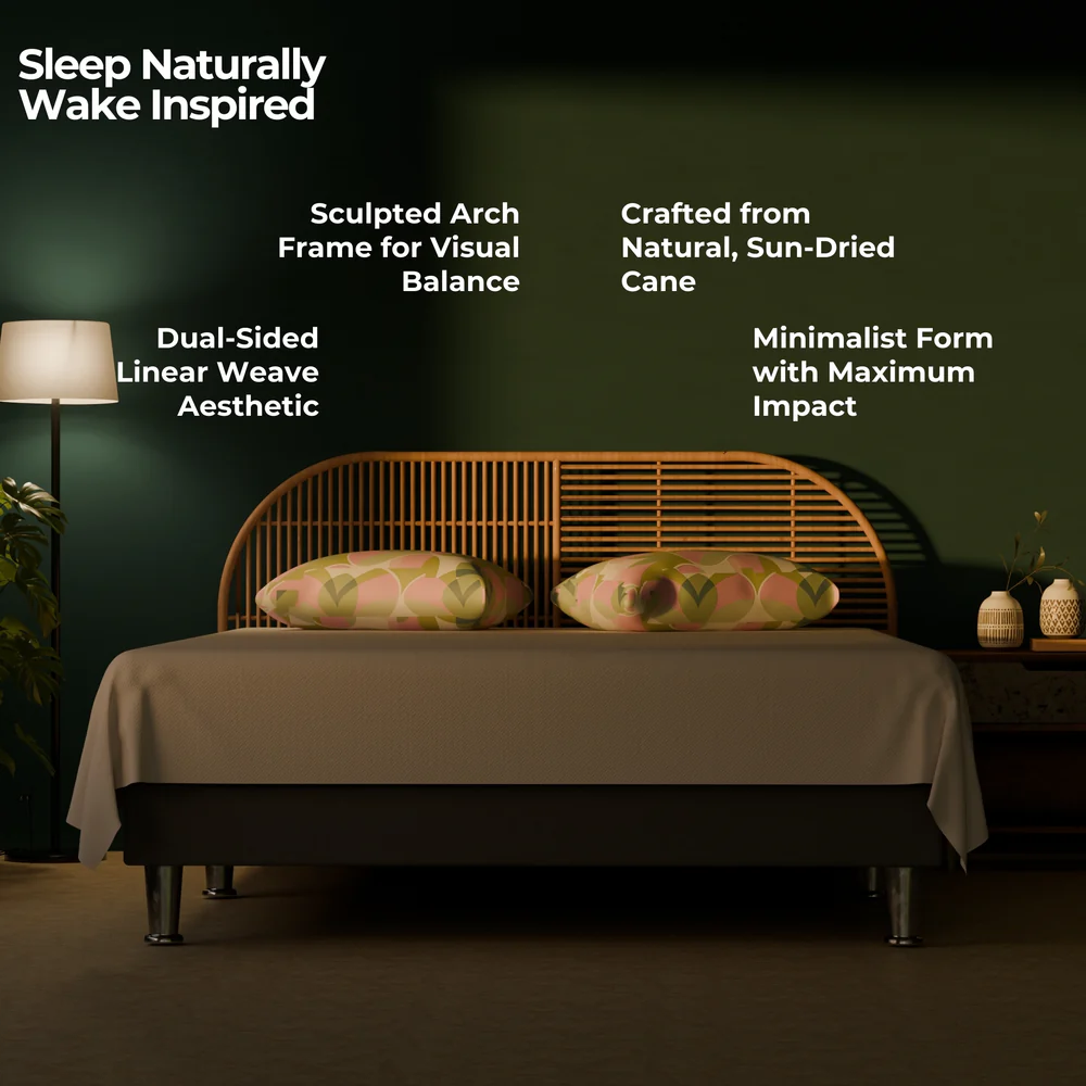 EastNest Ensemble Rattan Headboard - Natural Cane