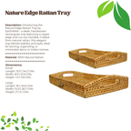 Nature Edge - Artisan Made Rattan Tray (Set of 2)