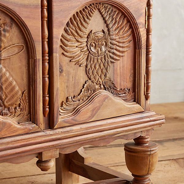 Handcarved 5 Carving Sideboard in Natural