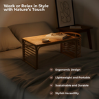 Bed Study Table with Blissful Rattan Design