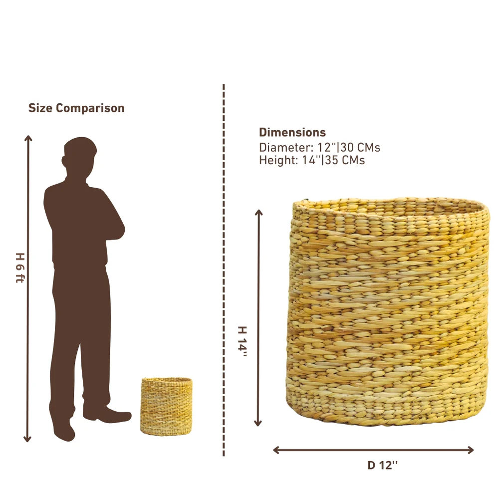 Planter with Kauna Grass Round Design | Verdi Collection