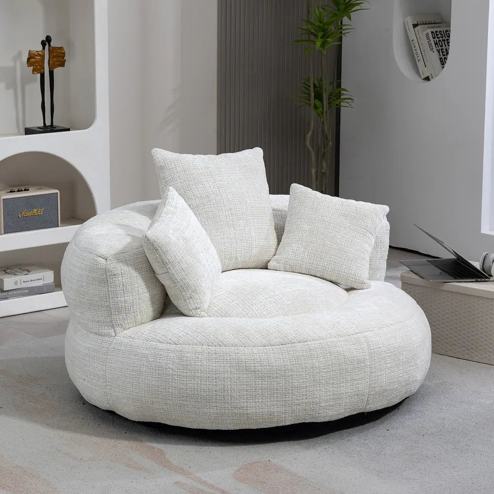 Durable Chenille High-Back Lounger