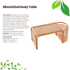 Bed Study Table with Blissful Rattan Design