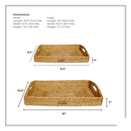 Nature Edge - Artisan Made Rattan Tray (Set of 2)
