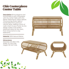 Center Table with Rattan Shelf - Tropical Living Design