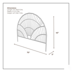 CasaWave Rattan Headboard - Sunburst Cane Design