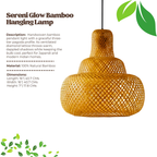 Sereni Glow Bamboo Hanging Lamp – Three-Tier Pagoda Pendant