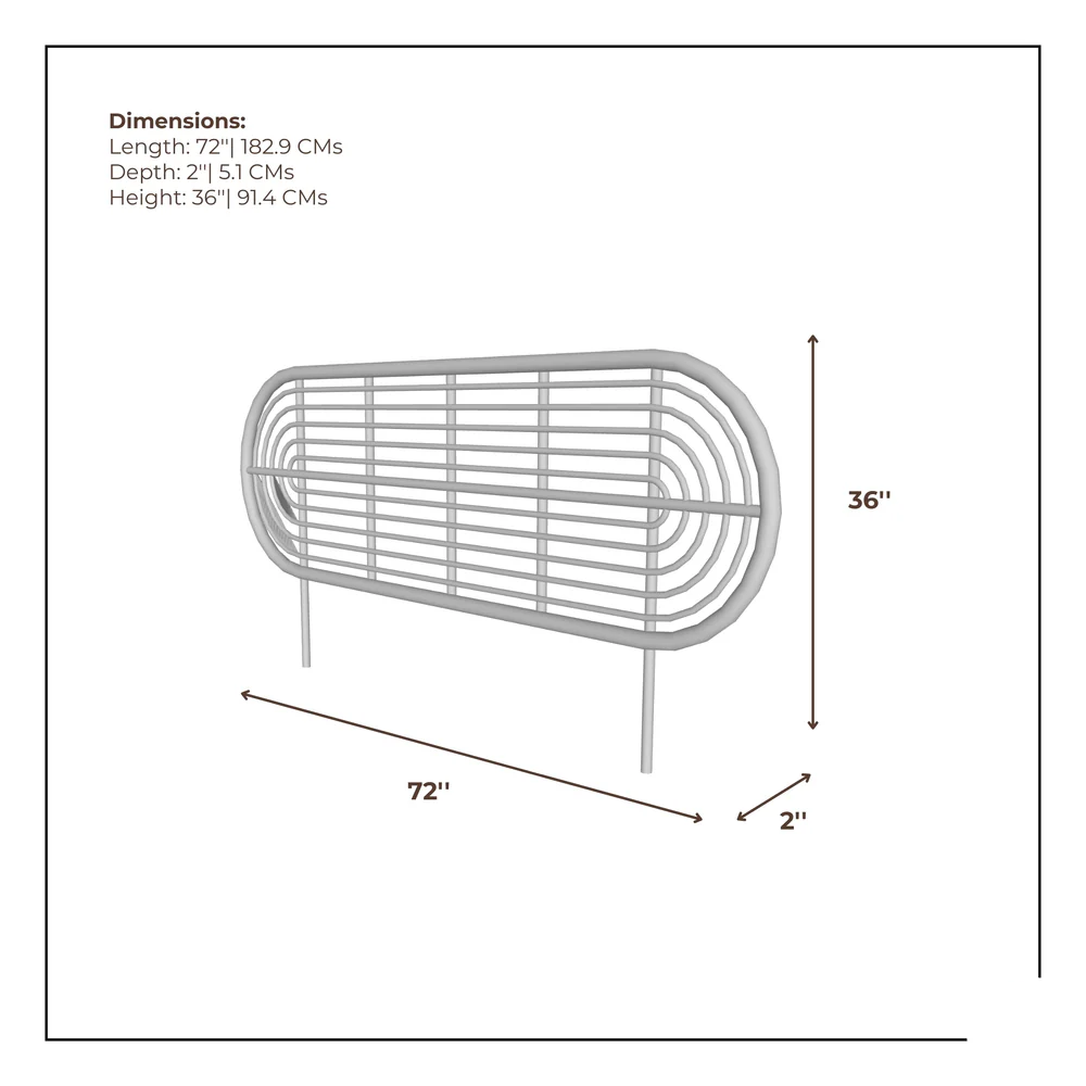 LoomLine Rattan Headboard - Capsule Curve Minimalist Cane