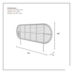 LoomLine Rattan Headboard - Capsule Curve Minimalist Cane