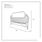 ScandiSoul Rattan Headboard - Geometric Cane Inlay