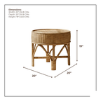 Coffee Table with Handwoven Rattan Top - Weavewood Edition