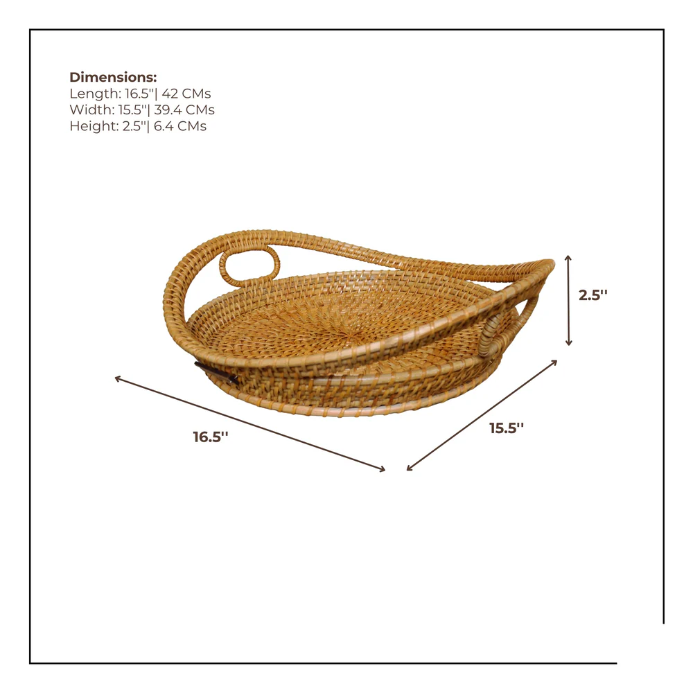 Harvest Hold - Artisan Made Rattan Tray
