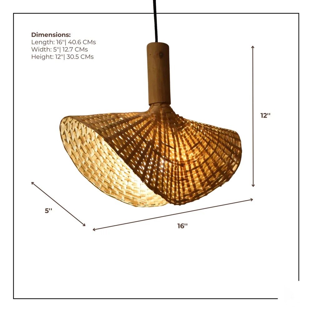 Japandi Dream Bamboo Hanging Lamp - Handwoven Pendant Light