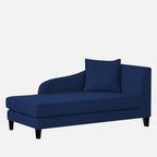 Modern Royal Blue Fabric Chaise Lounger
