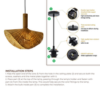 Japandi Dream Bamboo Hanging Lamp - Handwoven Pendant Light
