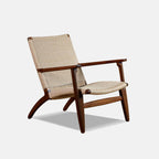 Handcrafted Teakwood Paper Rope Accent Chair