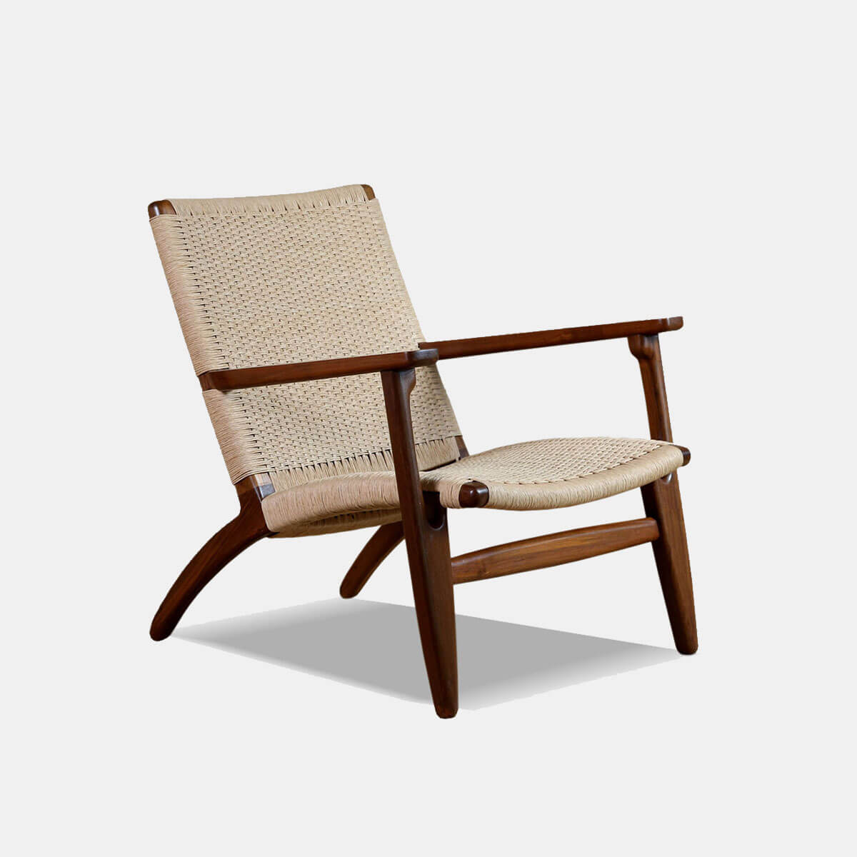 Handcrafted Teakwood Paper Rope Accent Chair