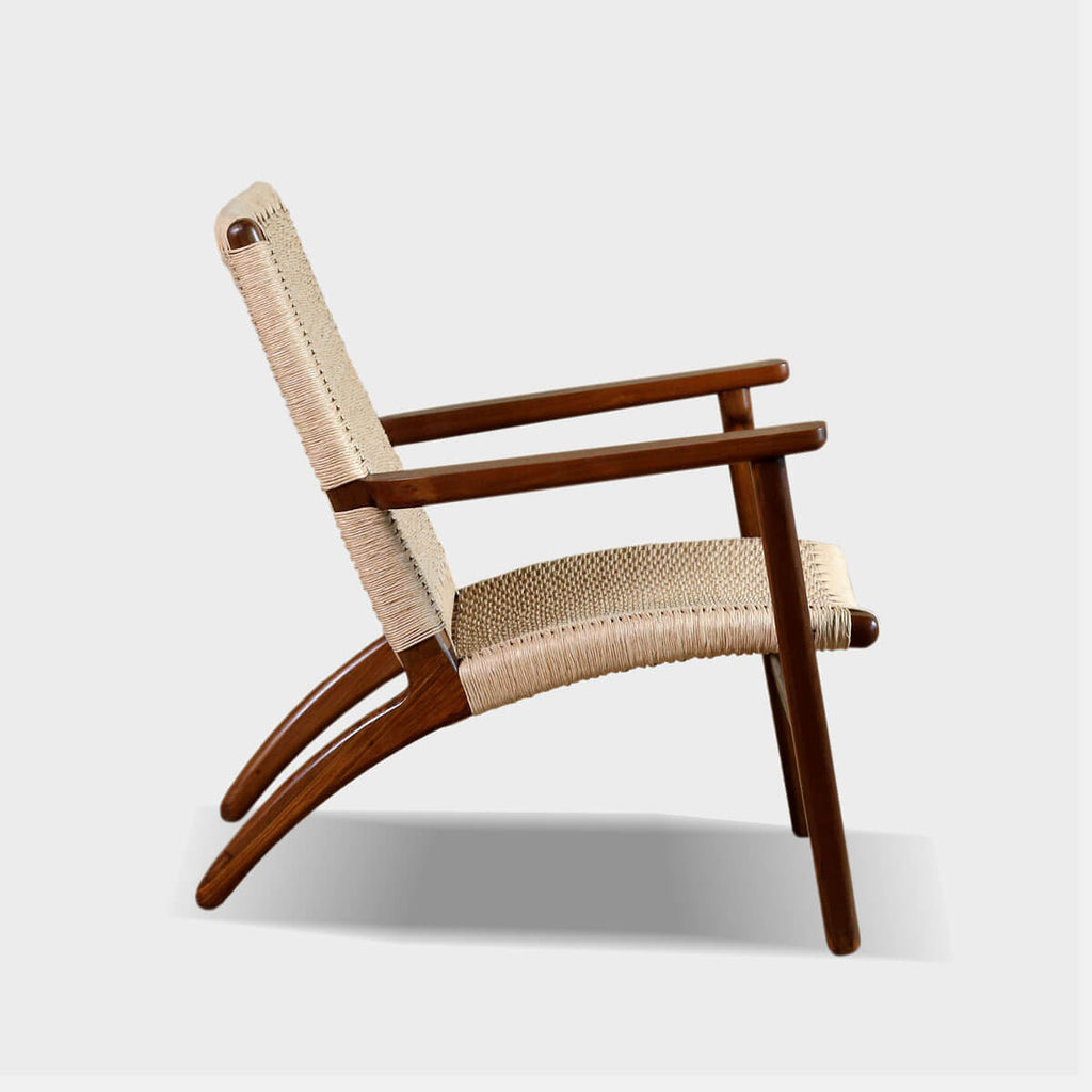 Handcrafted Teakwood Paper Rope Accent Chair