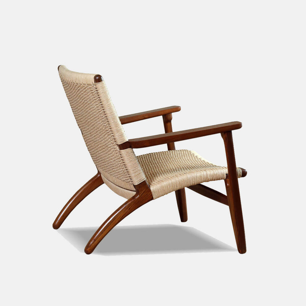 Handcrafted Teakwood Paper Rope Accent Chair