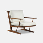 Handcrafted Illuminated Teak Accent Chair