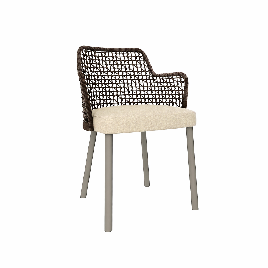 ARMCHAIR WITH ALUMINUM LEGS (AHO/035/001)