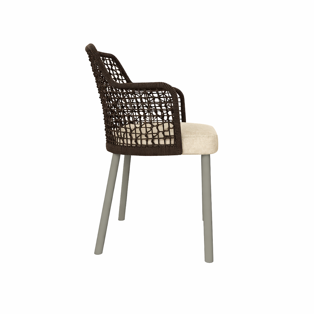 ARMCHAIR WITH ALUMINUM LEGS (AHO/035/001)