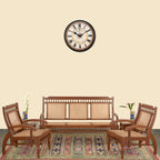 Teakwood Classic Cane Back Sofa Set – Set of 3