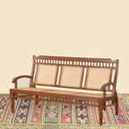 Teakwood Classic Cane Back Sofa Set – Set of 3