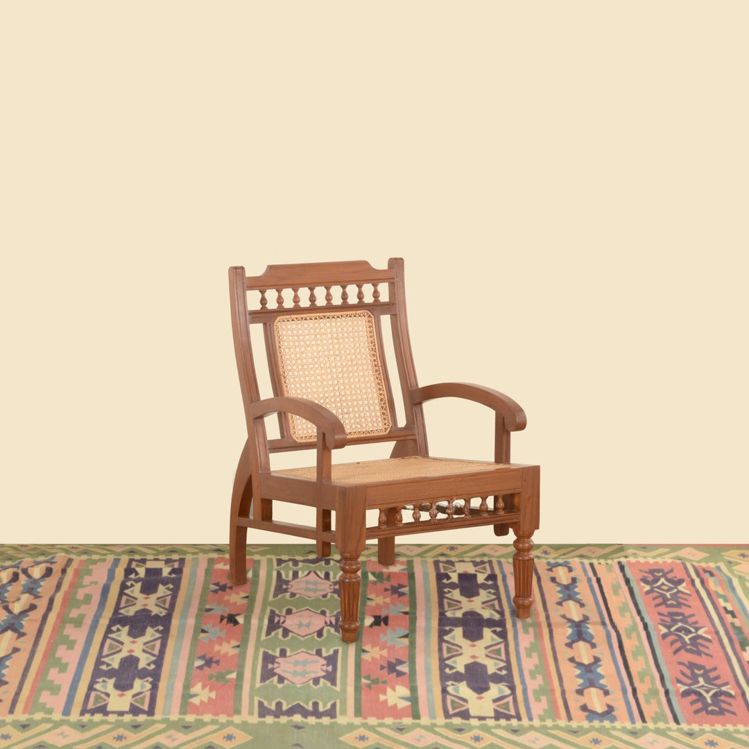 Teakwood Classic Cane Back Sofa Set – Set of 3