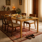 DINING TABLE WITH GLASS TOP (AHO/032/003)