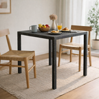 DINING TABLE WITH GLASS TOP (AHO/032/001)
