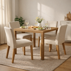 DINING TABLE WITH GLASS TOP (AHO/032/002)