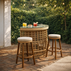 OUTDOOR BAR COUNTER WITH GLASS TOP (AHO/074/006)