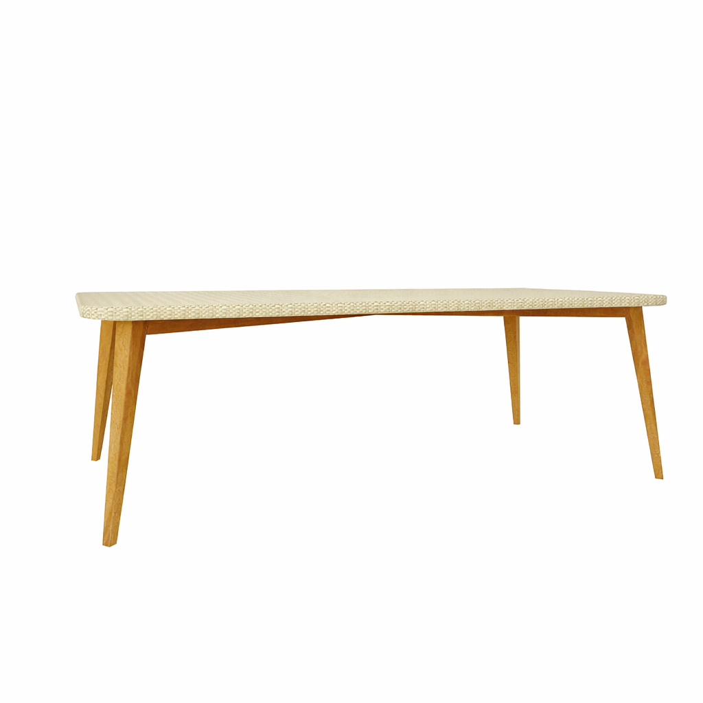 RECTANGULAR COFFEE TABLE WITH GLASS TOP (AHO/017/008)